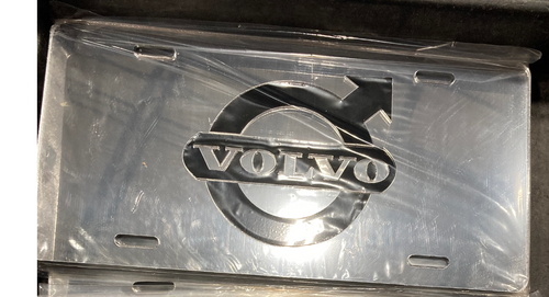 Custom Acrylic License Plate grey/Black