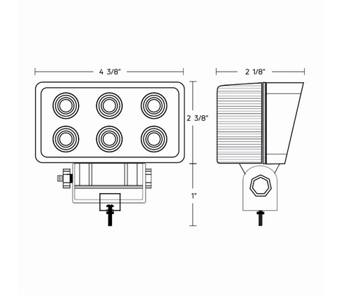 (Flood) Iron Series High Power LED Work Light Voltage: 10-30V