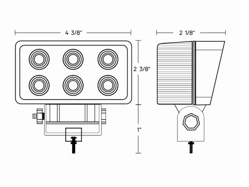 (Spot) Iron Series High Power LED Work Light Voltage: 10-30V