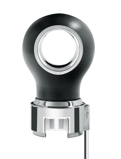 Thread-On Matte Black Charlotte Style Gearshift Knob With LED 13/15/18 Speed Adapter-Blue LED