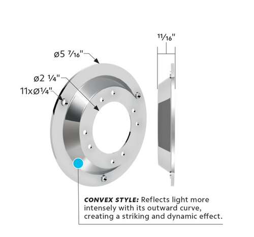 Chrome Plastic Watermelon Light Sleeper Bunk LED Adapter-Convex Style