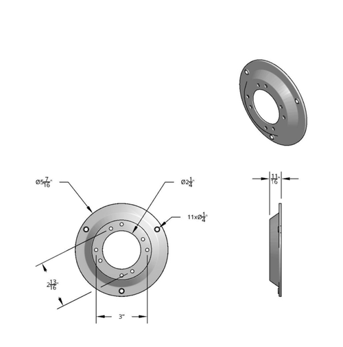 Chrome Plastic Watermelon Light Sleeper Bunk LED Adapter-Convex Style