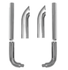 Universal West Curve Chrome Stack Kit 7" x 115" Made in USA , 2 Year Warranty