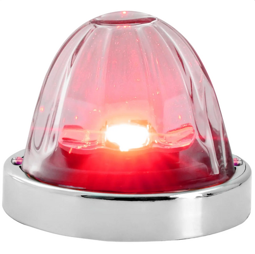 Red/Clear Super Star Watermelon Glass Lens Surface Mount LED Sealed Light