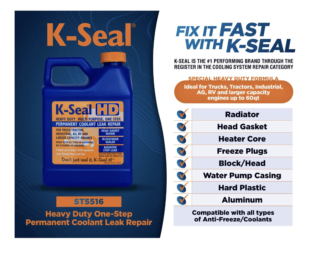 K-Seal Heavy Duty Multi Purpose One Step Permanent Coolant Leak Repair