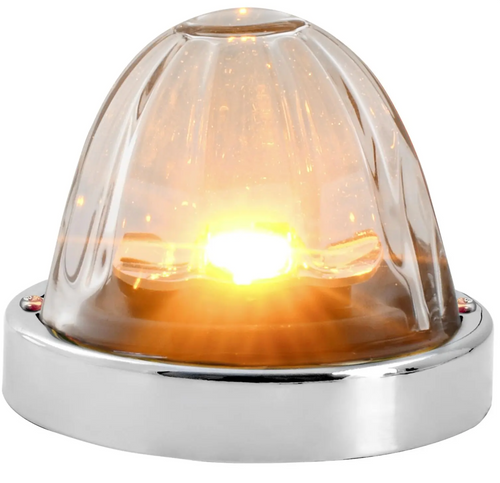 Amber/Clear Amber Super Star Watermelon Glass Lens Surface Mount LED Sealed Light