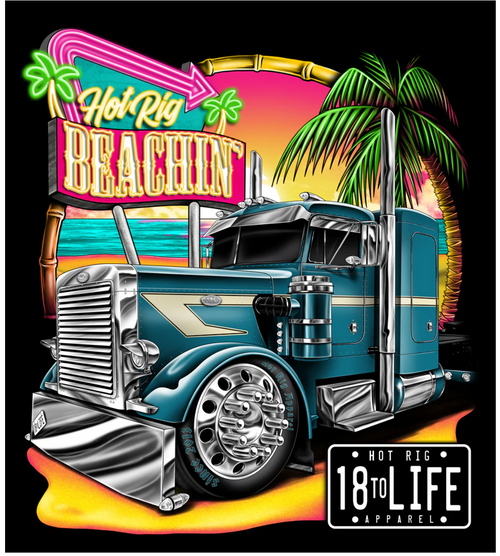 T-Shirt, Hot Rig, Beachin, Size XXL