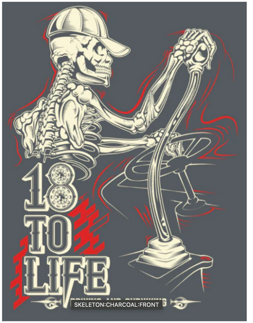 T-Shirt, Hot Rig, Skeleton Charc, Size M