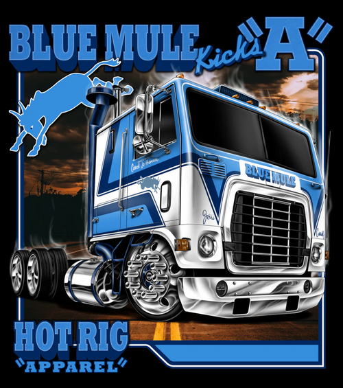T-Shirt, Hot Rig, Blue Mule, Size L