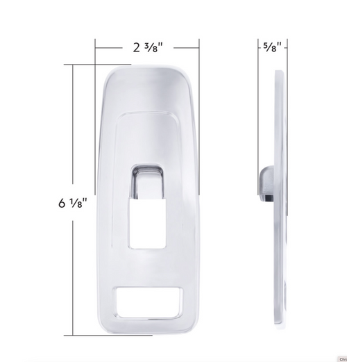 Chrome Plastic Door Switch Cover For 2013-2024 Kenworth T680-Passenger