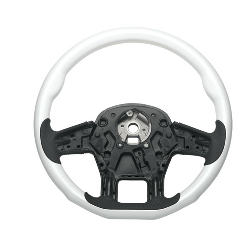 18" YourGrip Wood Candy Color Steering Wheel For 2012-2021 PB 579 & 2013-2021 KW T680-Pearl White