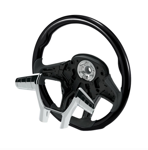 18" YourGrip Wood Candy Color Steering Wheel For 2012-2021 PB 579 & 2013-2021 KW T680-Glossy Black
