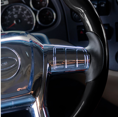 18" YourGrip Wood Candy Color Steering Wheel For 2012-2021 PB 579 & 2013-2021 KW T680-Glossy Black