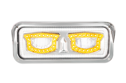 High Power Chrome LED Headlight With Turn Signal And Position Light-Passenger