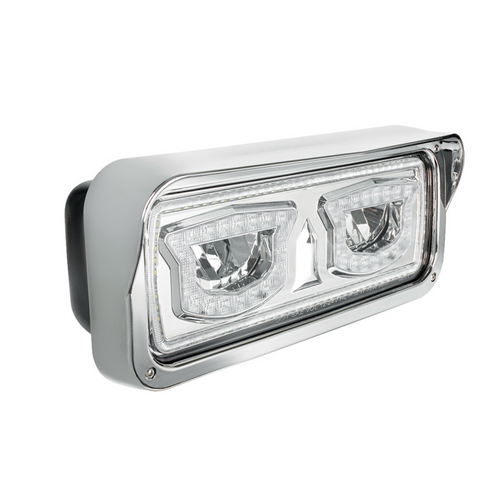 High Power Chrome LED Headlight With Turn Signal And Position Light-Passenger