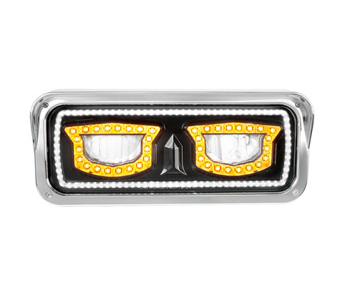 High Power Blackout LED Headlight With Turn Signal And Position Light-Driver