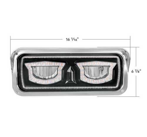 High Power Blackout LED Headlight With Turn Signal And Position Light-Driver