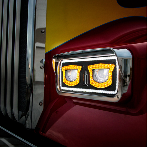 High Power Blackout LED Headlight With Turn Signal And Position Light-Passenger