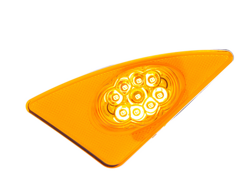 9 LED Competition Series Fender Light For 2007-2017 Kenworth T660 (Passenger) -Amber LED/Lens