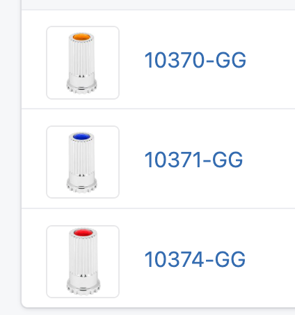 4" (H) Push-on  33mm Lug Nut Coversw/Color Reflector or Jewel Top