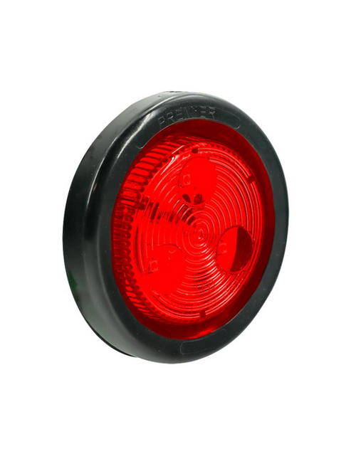 3 LED 2" Round Low Profile Light Kit (Clearance/Marker) - Red LED/Lens