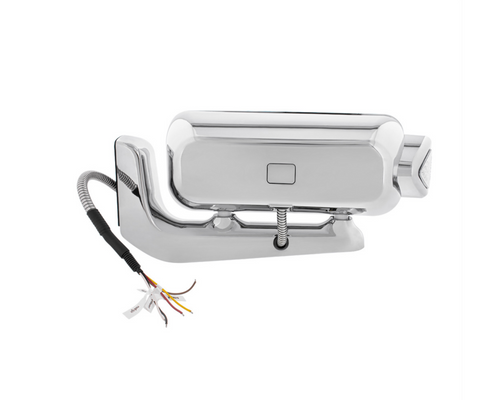 10 High Power LED "Chrome" Projection Headlight Assembly W/Mounting Arm & Turn Signal Side Pod - Passenger Side