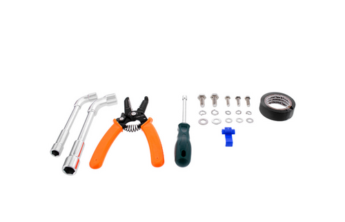 10 High Power LED "Chrome" Projection Headlight Assembly W/Mounting Arm & Turn Signal Side Pod - Passenger Side