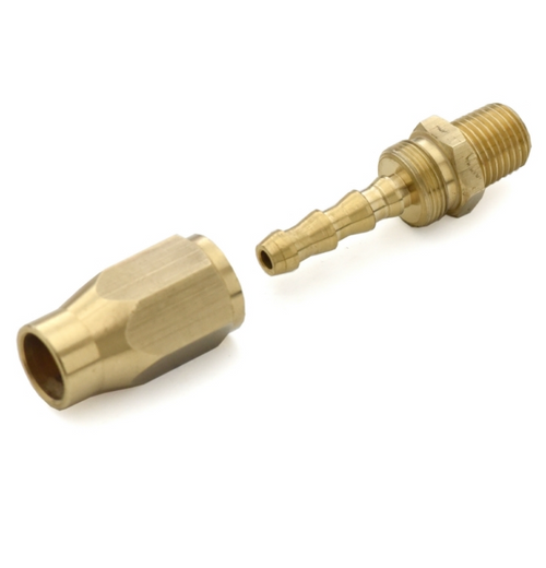 Fast Fix - 1/4" Air Hose Assembly Repair Fitting - w/ 1/4" MNPT Fixed