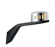 Hood Mirror Assembly W/LED Lights On Mirror Cover & Glass For 2018-2024 Volvo VNL - Driver