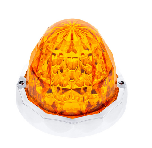 19 LED Dual Function Crystal Watermelon Light Kit With Bezel-Amber LED/Amber Lens