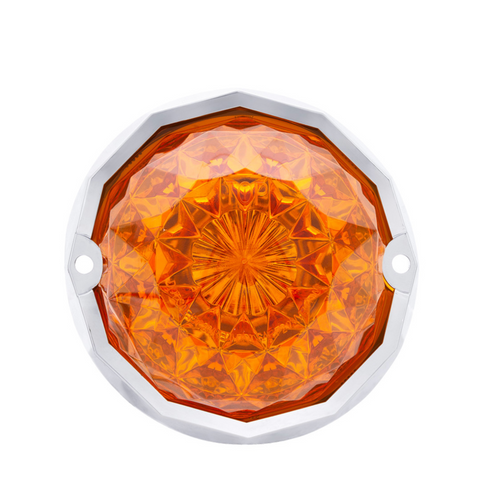 19 LED Dual Function Crystal Watermelon Light Kit With Bezel-Amber LED/Amber Lens