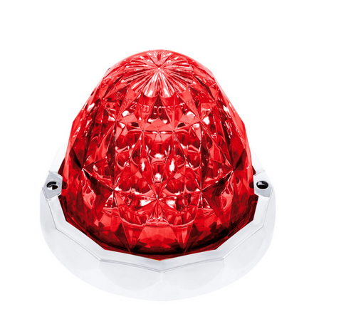19 LED Dual Function Crystal Watermelon Light Kit With Bezel-Red LED/Red Lens