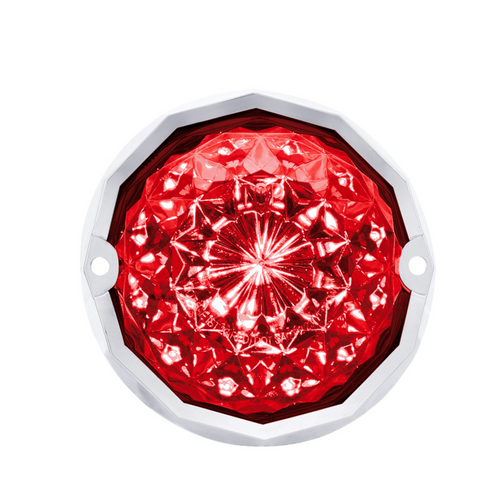 19 LED Dual Function Crystal Watermelon Light Kit With Bezel-Red LED/Red Lens