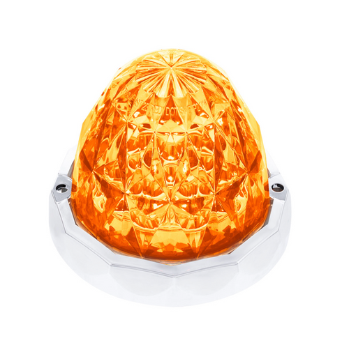 19 LED Dual Function Crystal Watermelon Light Kit With Bezel-Amber LED/Clear Lens