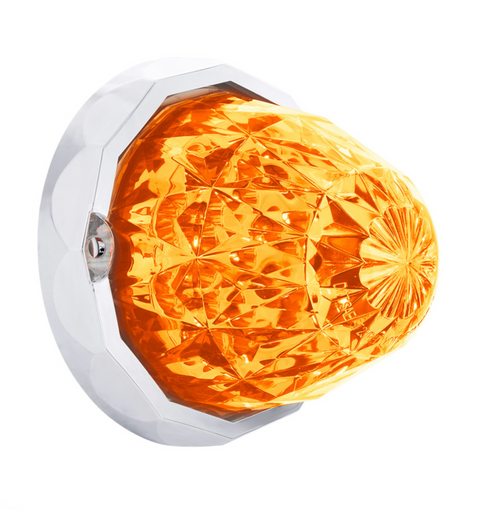 19 LED Dual Function Crystal Watermelon Light Kit With Bezel-Amber LED/Clear Lens