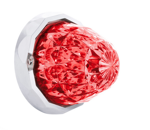 19 LED Dual Function Crystal Watermelon Light Kit With Bezel-Red LED/Clear Lens