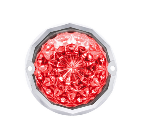 19 LED Dual Function Crystal Watermelon Light Kit With Bezel-Red LED/Clear Lens