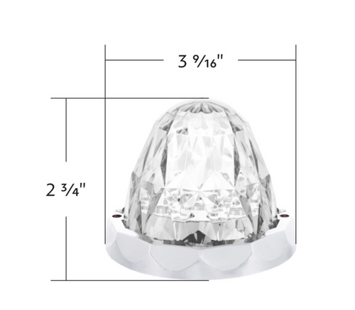 19 LED Dual Function Crystal Watermelon Light Kit With Bezel-Red LED/Clear Lens