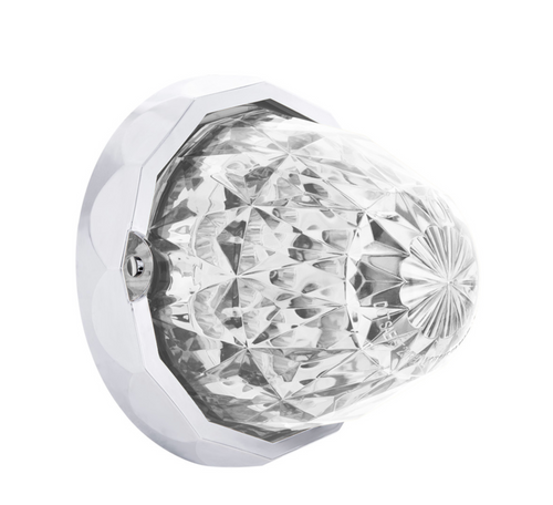 Double Fury 19 LED Dual Function Crystal Watermelon Light Kit With Bezel-Amber & Blue LED/Clear Lens