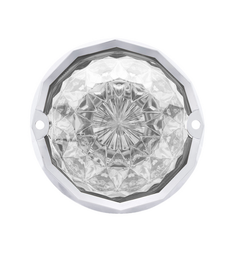Double Fury 19 LED Dual Function Crystal Watermelon Light Kit With Bezel-Amber & Blue LED/Clear Lens