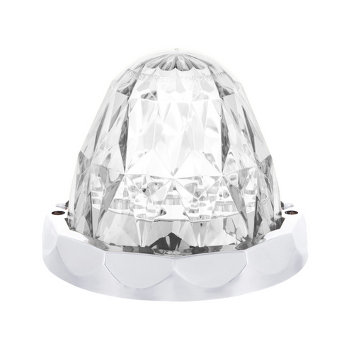 Double Fury 19 LED Dual Function Crystal Watermelon Light Kit With Bezel-Amber & Blue LED/Clear Lens
