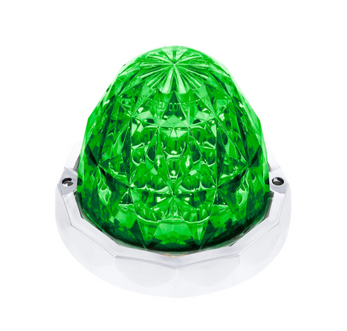 Double Fury 19 LED Dual Function Crystal Watermelon Light Kit With Bezel-Amber & Green LED/Clear Lens