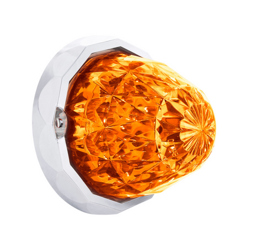 Double Fury 19 LED Dual Function Crystal Watermelon Light Kit With Bezel-Amber & Green LED/Clear Lens
