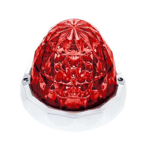 Double Fury 19 LED Dual Function Crystal Watermelon Light Kit With Bezel-Amber & Red LED/Clear Lens