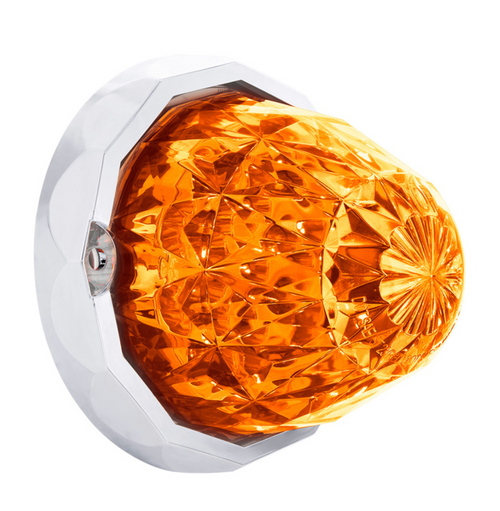Double Fury 19 LED Dual Function Crystal Watermelon Light Kit With Bezel-Amber & Red LED/Clear Lens