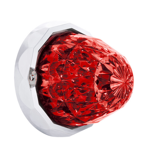 Double Fury 19 LED Dual Function Crystal Watermelon Light Kit With Bezel-Amber & Red LED/Clear Lens