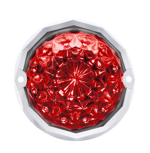 Double Fury 19 LED Dual Function Crystal Watermelon Light Kit With Bezel-Amber & Red LED/Clear Lens
