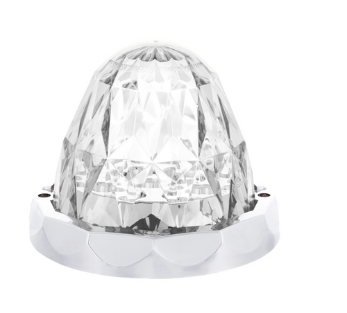Double Fury 19 LED Dual Function Crystal Watermelon Light Kit With Bezel-Amber & Red LED/Clear Lens