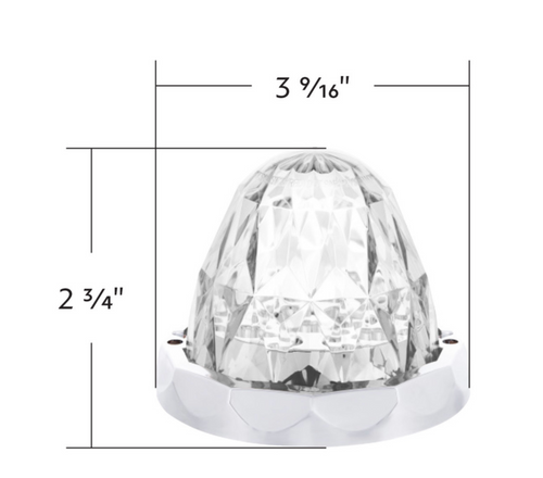 Double Fury 19 LED Dual Function Crystal Watermelon Light Kit With Bezel-Amber & Red LED/Clear Lens