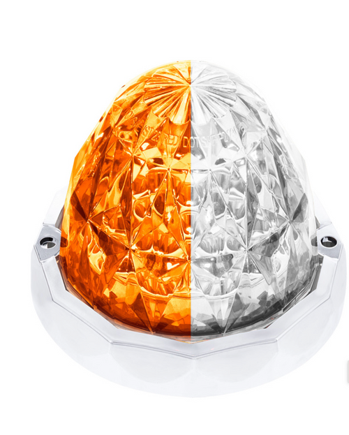 Double Fury 19 LED Dual Function Crystal Watermelon Light Kit With Bezel-Amber & White LED/Clear Lens